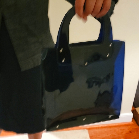 Kieselstein-cord navy hand-held handbag - Picture 2 of 12